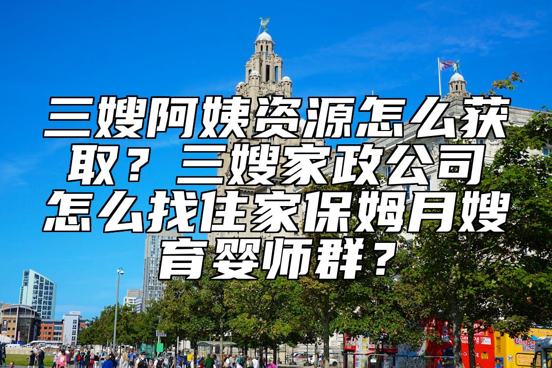 三嫂阿姨资源怎么获取？三嫂家政公司怎么找住家保姆月嫂育婴师群？ 