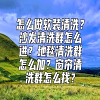 怎么做软装清洗？沙发清洗群怎么进？地毯清洗群怎么加？窗帘清洗群怎么找？